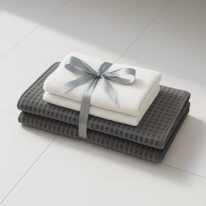 Set tepih për banjo + 2 peshqir 50x90cm